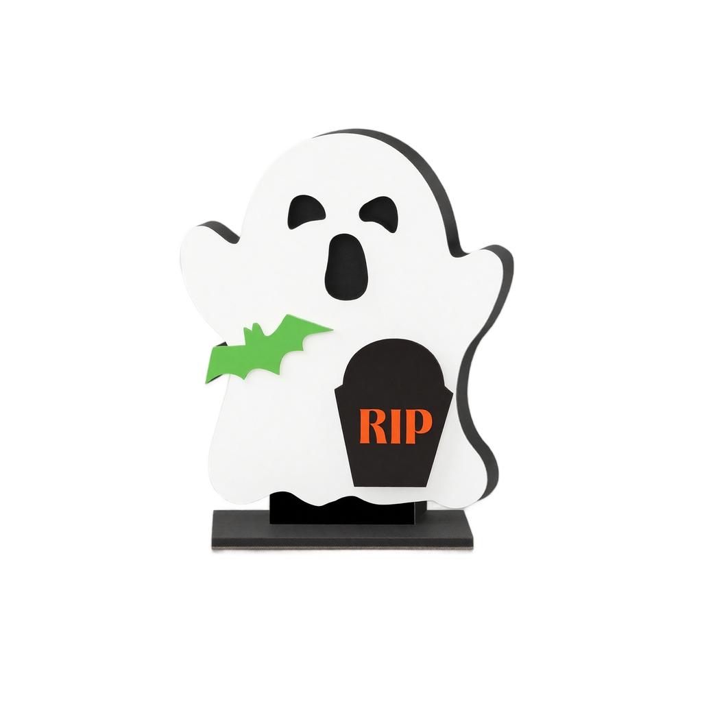 Halloween Wooden Ornament Cute Decor for Party Desktop Display