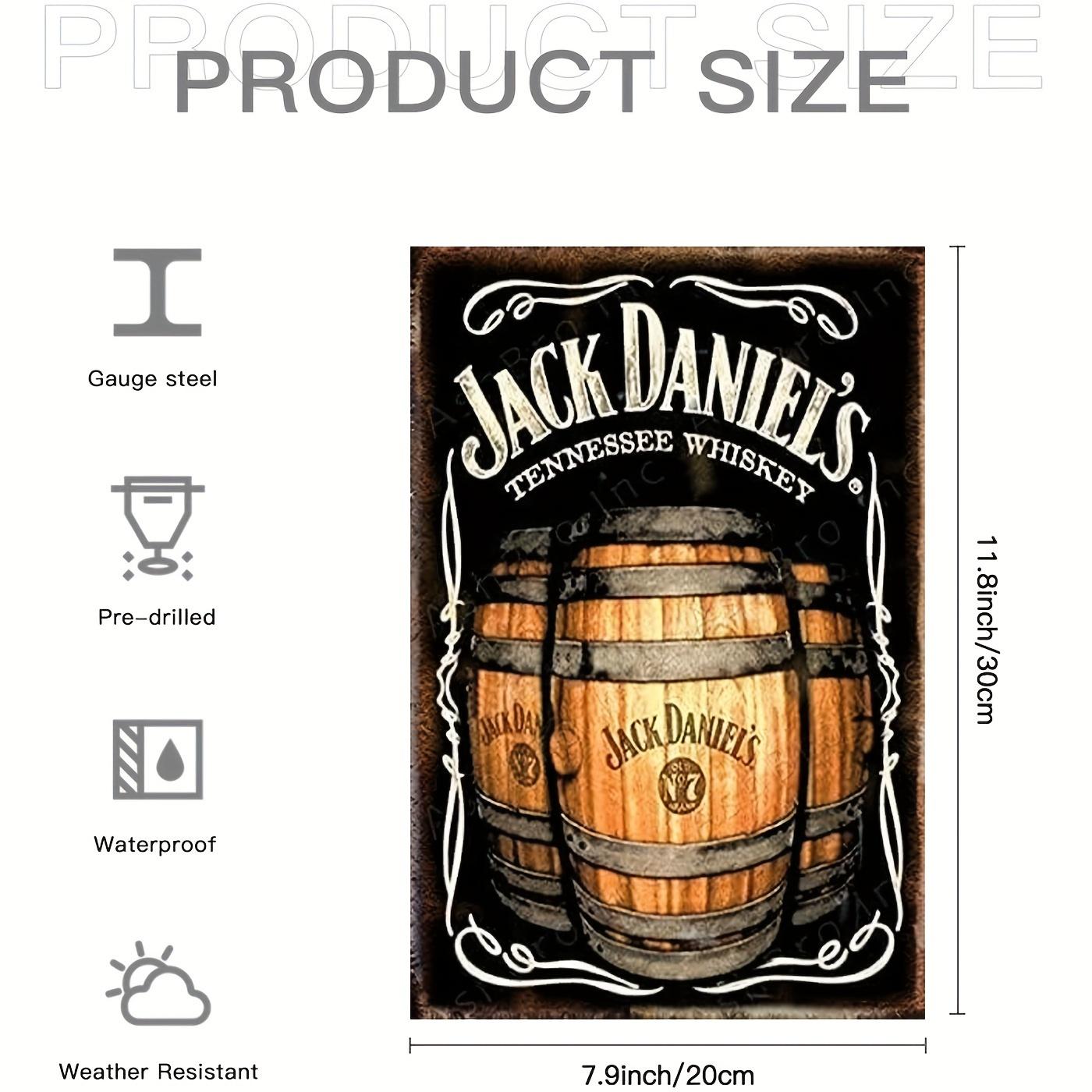 

Vintage Whiskey Metal Tin Sign - 12x8 Inch Black Retro Whiskey & Beer Wall Art for Bar, Pub, for Man Cave, Liquor Store Decor 20x30cm（7.8x11.8inch）