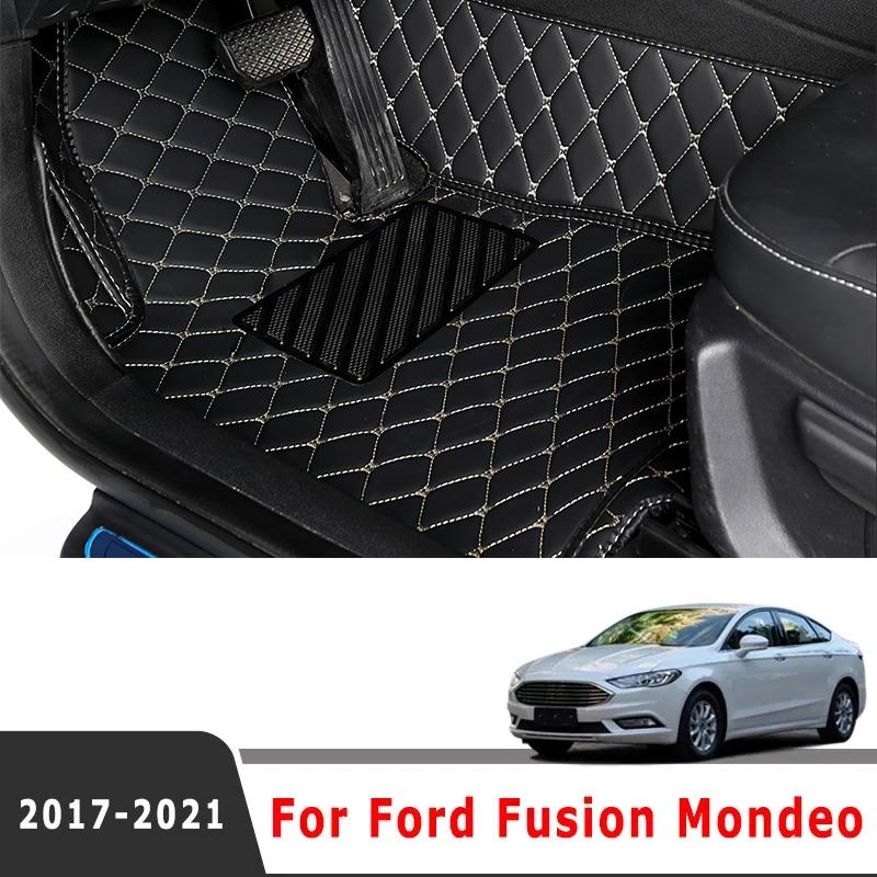 For Ford Fusion Mondeo 2018 2017 Car Floor Mats Auto Front & 2nd Row Full Set Carpet Pads Vehicle Foot Matts Rugs