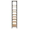 Bookcase Sonoma Oak 100x32x170 cm Engineered Wood and Iron