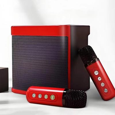 With 2 Microphones Bluetooth Speaker Set Portable Multifunctional Wireless Sound Microphone Set Colorful Wireless