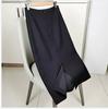 Black High-Waisted Hip-Hugging Midi Skirt for Spring/Summer Office Wear
