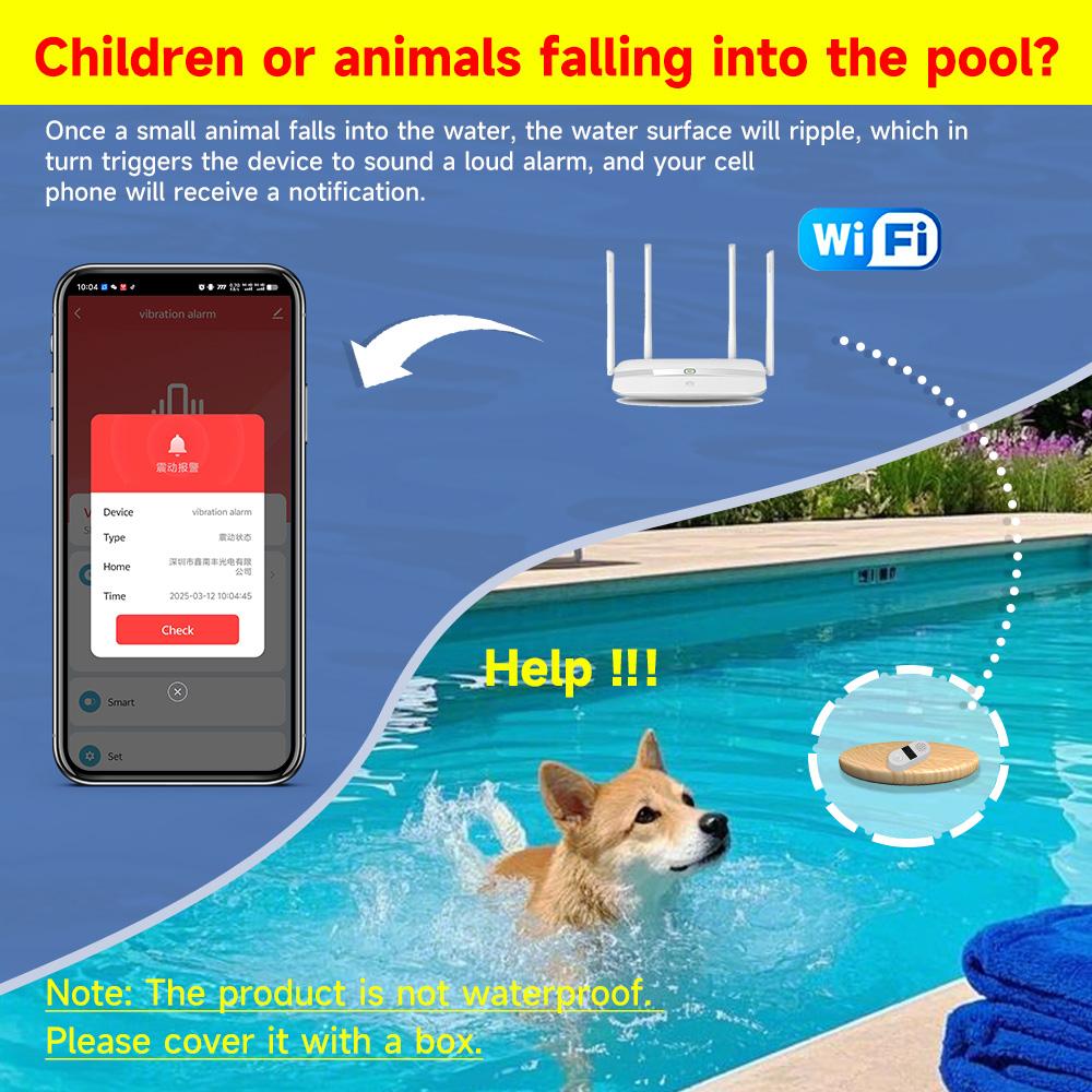 Tuya WiFi Vibration Sensor Detection 130DB Sound And Flashing Light Alarm Smart Life APP Real-Time Shock Alarm Alexa Google Home