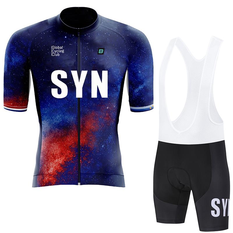 SYN Herren Radsportbekleidung Sommer Rennrad Trikot feuchtigkeitsableitend Radsport Set MTB Radsportbekleidung Radtrikot