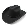 American Western Hard Big-Brimmed Cowboy Hat Men'S Prairie Riding Hat Women'S Fine Woolly White Tibetan Large Size Hat