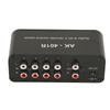 4 Way RCA Switcher Multifunctional 4 In 1 Out RCA Stereo Switch Selector with IR Remote Control for