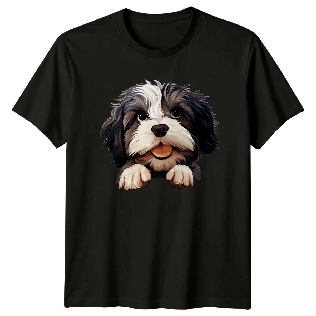 Cute Puppy Dog Breed Pet Portrait Graphic T-Shirt XXXL
