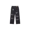 New MLB Wide Leg Jeans Pants Women's Black 3FDPB0534-50BKS