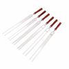 6pcs Barbecue Fork 2pcs Silicone Barbecue Brush Stainless Steel Roasting Stick U-shaped Hot Dog Fork with Wooden Handle
