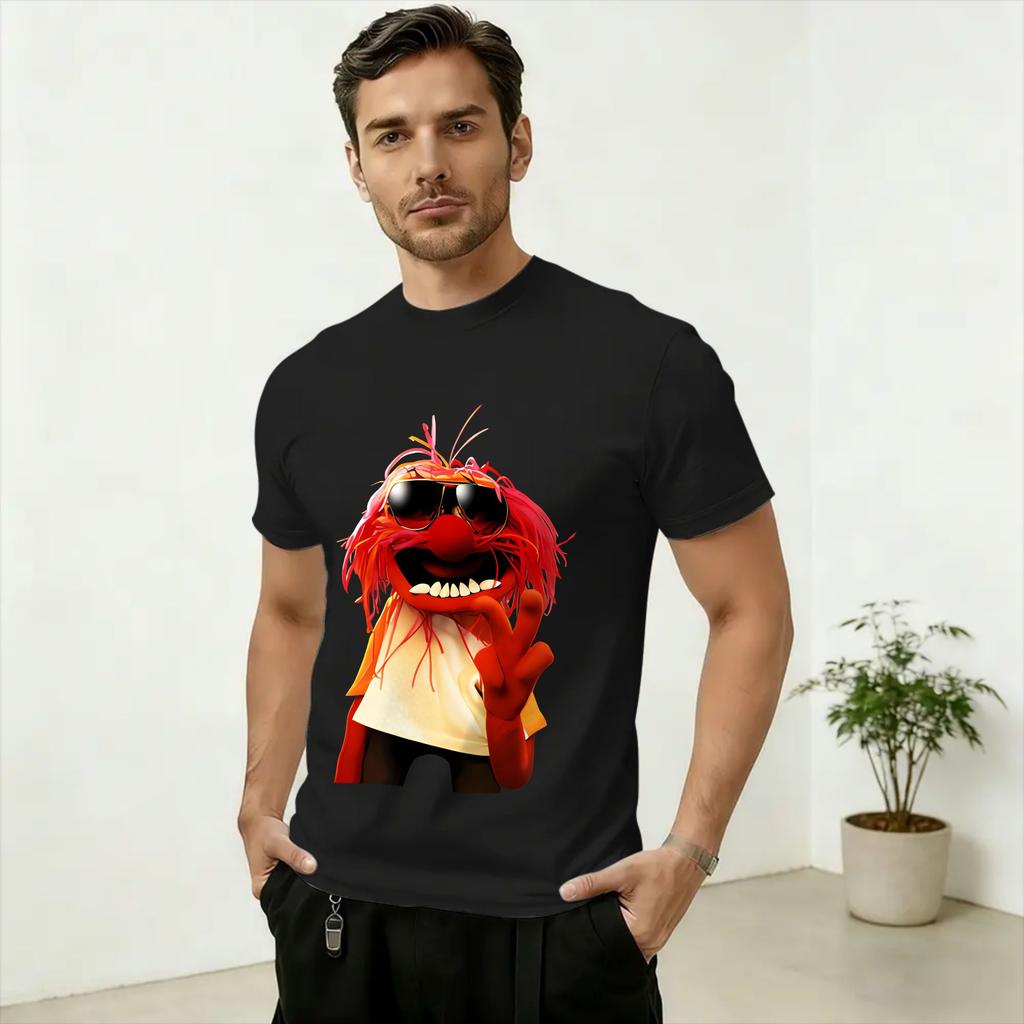 MMuppets Animal Unisexs T Shirt Fashion Tee Shirt Short Sleeve Round Neck TShirts Cotton Gift Idea Clothes