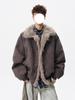 Men's Winter Snow Eagle Fur Collar Cotton Jacket: Deconstructed Design, High-End Feel, Warm Stand Collar