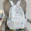 Schoolbag1011 Gentle Star Floral Backpack, Multi-color Optional Lightweight Middle and High School Student Schoolbag, Soft Cloth Large Capacity