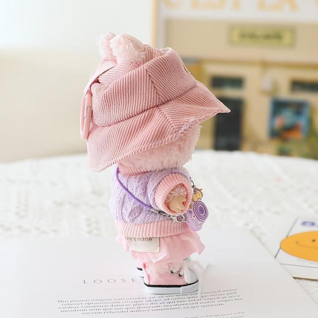 Stylish Kawaii Outfit Set 5 Pieces Plush Clothes 17cm Dolls Cartoon Toy Accessories