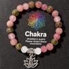 Festive Gifts Natural Pink Opal Unakite Beaded Bracelet With Silver Buddha Accent Minimalist Fashion Jewelry Suitable For Daily Wear And Gifting