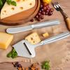 3pcs Stainless Steel Cheese Knife Set, Cheese Cutter, Cheese Grater, Multi-hole Knife, Cut Cheesecake Desserts, Baking Tool Set