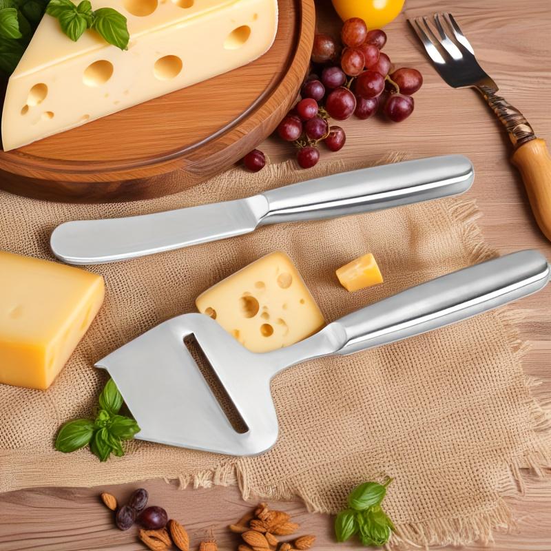 3pcs Stainless Steel Cheese Knife Set, Cheese Cutter, Cheese Grater, Multi-hole Knife, Cut Cheesecake Desserts, Baking Tool Set