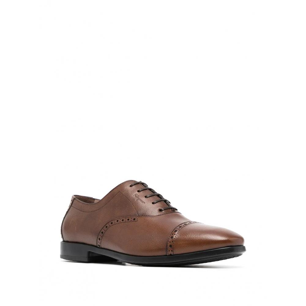 Salvatore Ferragamo Ferragamo Lace Up Oxford Shoes Brown