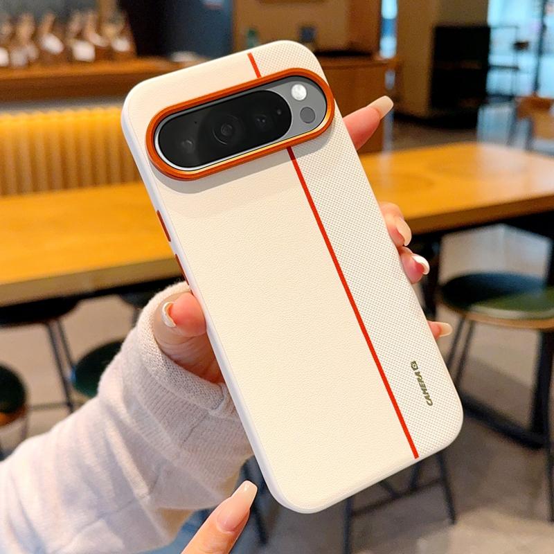 

For Google Pixel 9 Pro XL 9A Case PU Leather Colored Splicing Ultra-thin Protective Cover for Pixel9 Pro Google Pixel 9 Pro XL