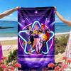 KPop Demon Hunters Print Beach Towel, Versatile Lightweight Absorbent Beach Towel for Pool Surf Yoga Bathroom, Perfect Birthday Holiday Gift