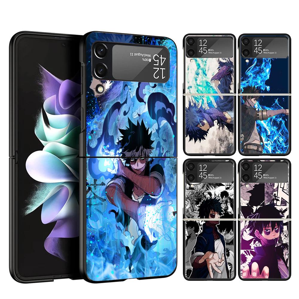 My Hero Dabi Bnha Case Phone Cover for Samsung Galaxy Z Flip 6 5 4 3 5G ZFlip6 ZFlip5 ZFlip4 ZFlip3 Black Hard Trend Fundas