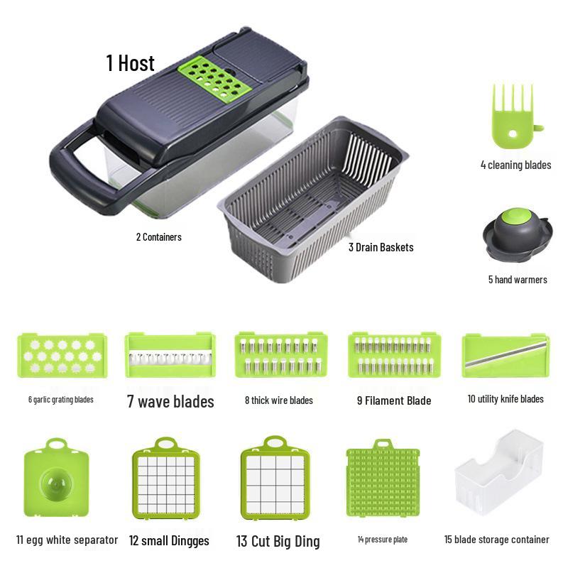 Multifunctional Roller Vegetable Cutter and Slicer