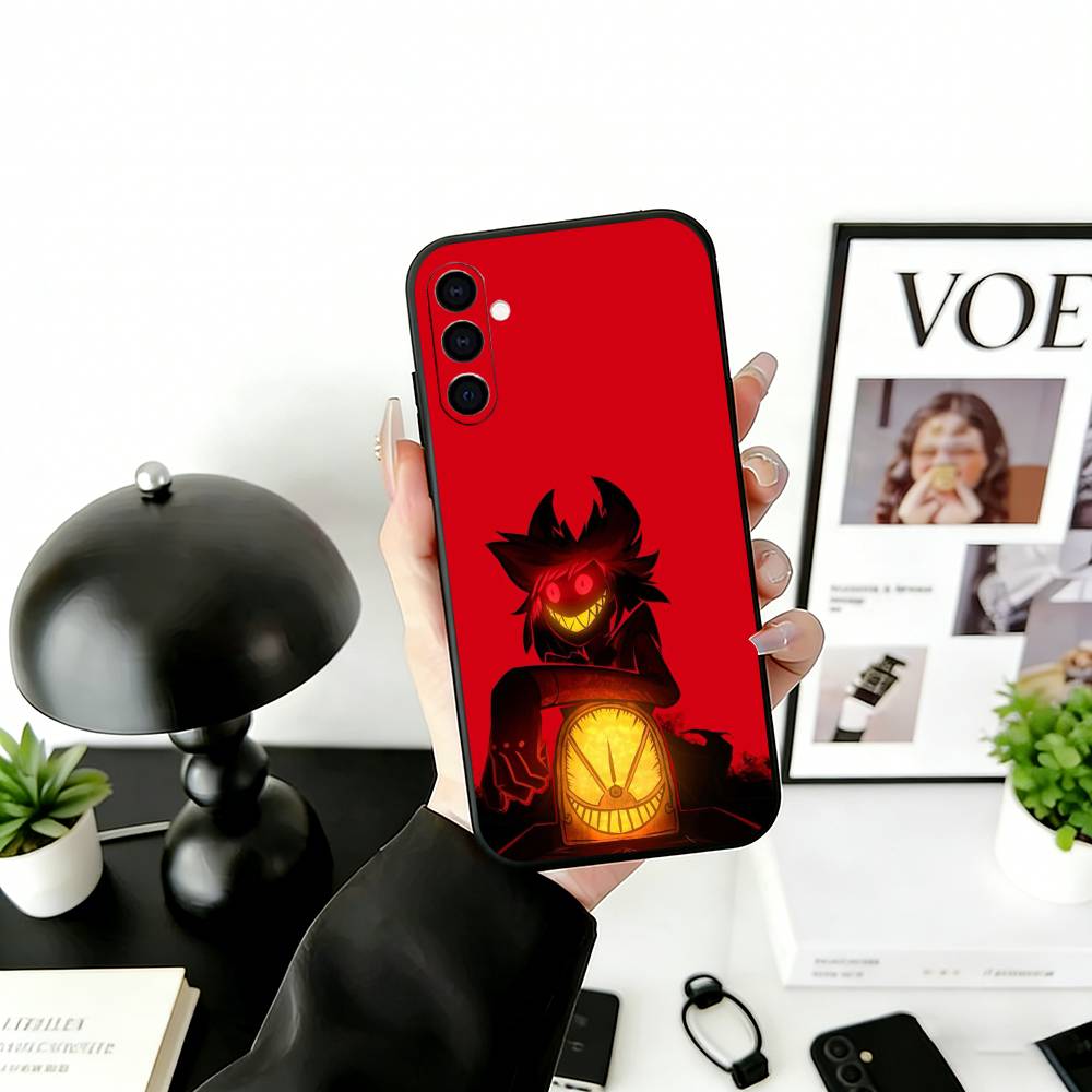 

H-Hazbin A-Alastor Phone Case For Samsung Galaxy A73,A72,A71,A70,A53,A52,A51,Soft Silicone Black Cover Samsung a50 30s 50s
