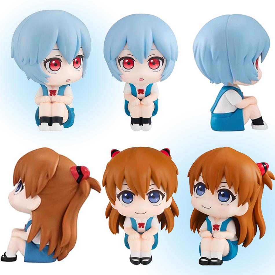 10cm Anime Eva Figur Großer Kopf Ayanami Rei Asuka Langley Soryu Actionfiguren PVC Modell Sammlung Spielzeug Geschenk Schmuckstücke Puppen