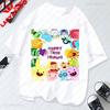 Camiseta Happy Tree Friends Estilo Kawaii Lindo Abrazos Dibujos Animados Gráfico Manga Corta Camiseta Oversize Casual Divertido Ropa Y2k