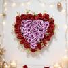 Cross Simulation Rose Heart Wall Decoration for Weddings - Hanging Décor for Home, Wedding Rooms, Cars, and More
