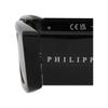 Philipp Plein Square Frame Acetate Sunglasses Black Black Smoke