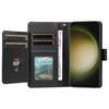 AS For Samsung Galaxy S23 Ultra Case with Card Holder Stand PU Leather Flip Phone Cover - Black