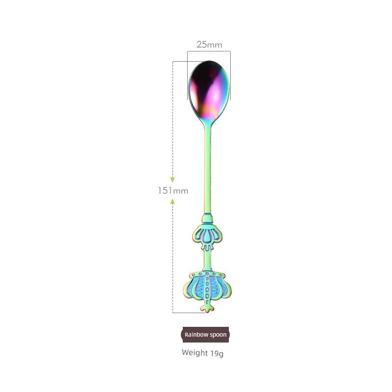 Jojo's L. Pd.Very. Stainless Steel Spoon, Trendy Golden Small Spoon for Cakes and Desserts |   What Will Become of It?