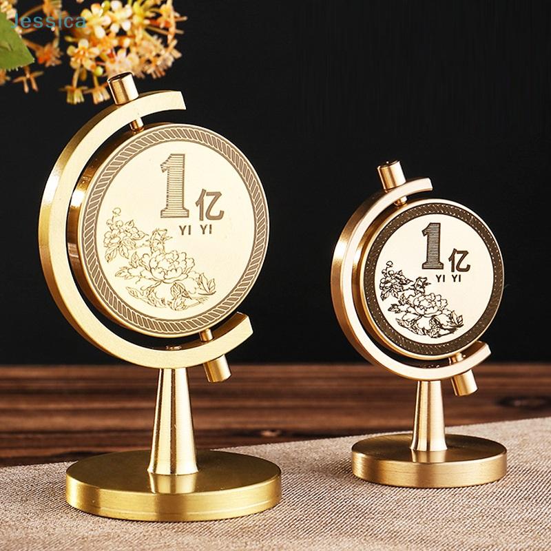Brass 100 Million Small Target Spinning Stress Relief Desktop Light Luxury Office Living Room Creative Craft Ornament