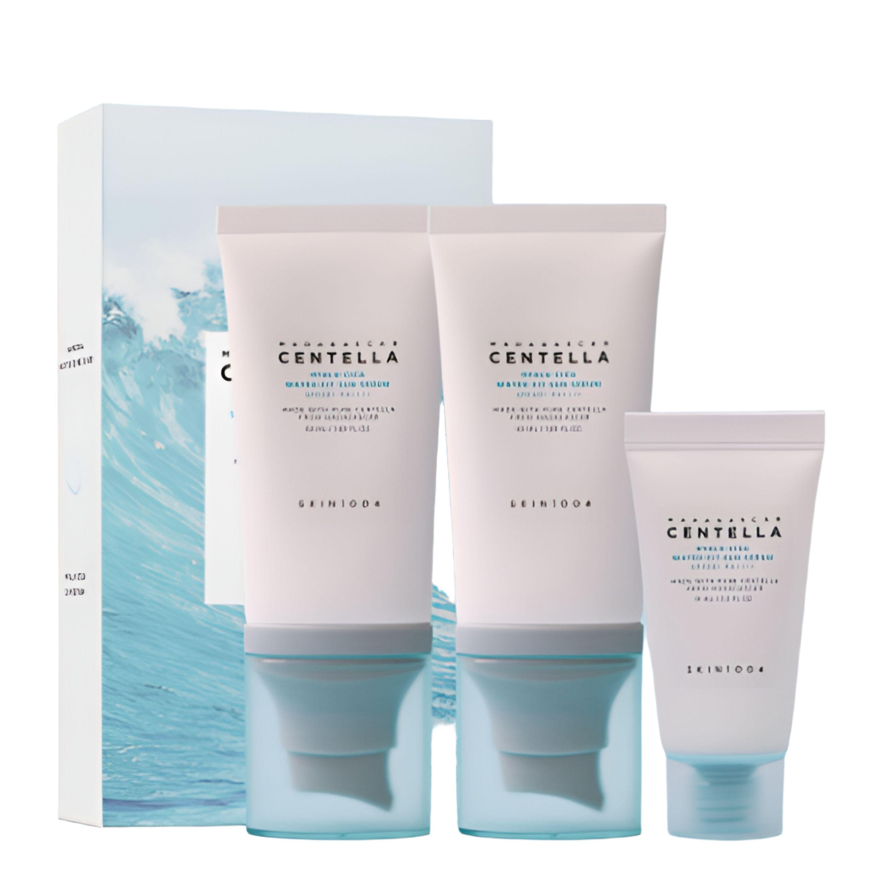 

SKIN1004 Madagascar Centella Hyalu-Cica Water-Fit Sun Serum SPF50+ PA++++ (50ml+50ml+15ml Set)
