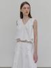 Etmont Strap Pleats Midi Skirt, White