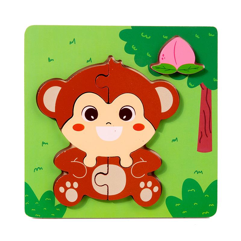 

Kids 3D Animal Food Matching Puzzle Board - Early Learning Educational Toy