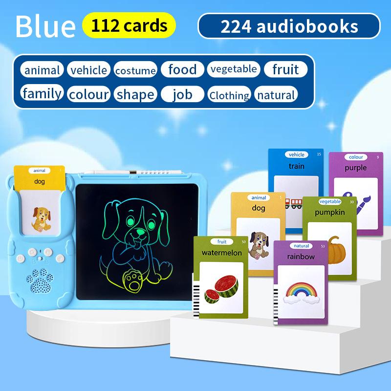 Talking Shiny Cards Lcd Writing Tablet Board Pad Plaything Learning Education Preschool Montessori Speech Therapy  Toys For Kid