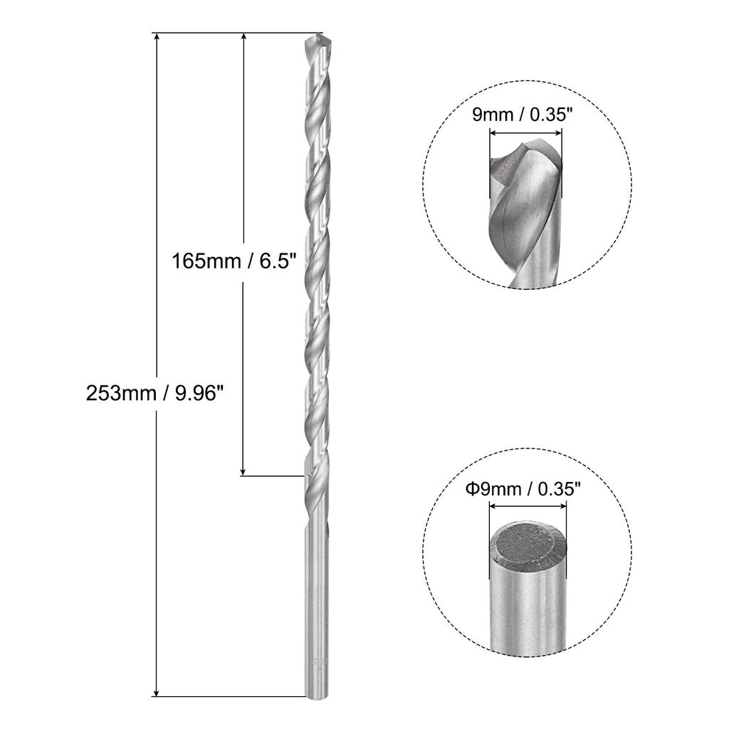 200/250/300mm Twist Drill Bits 6.2/7/8/9/10/11/12/13/14/15/16mm High-Speed Steel Extra Long Drill Bit