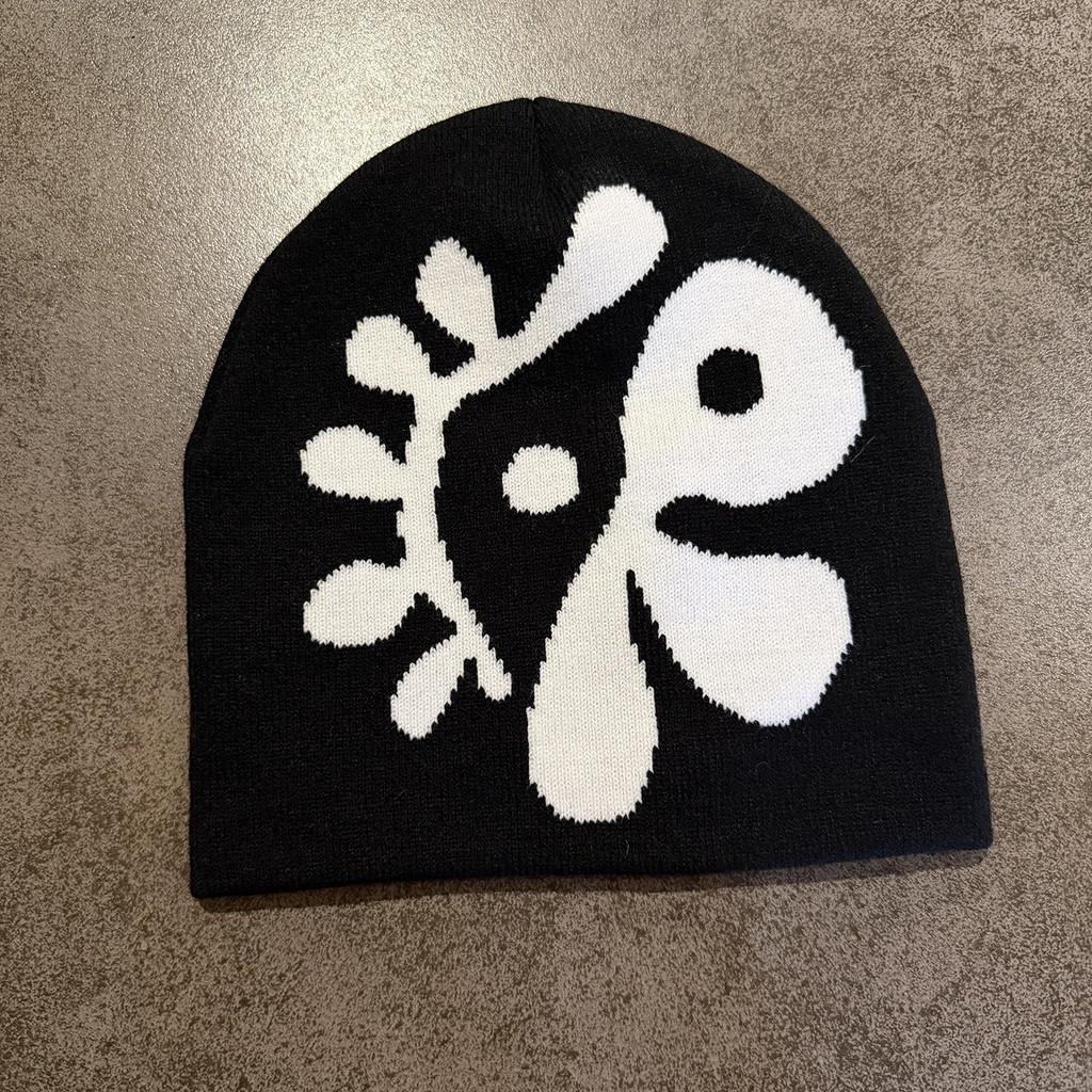 Knitted Hat Unisex Warm Beanie With Colorblock Pattern For Street Style Fashion