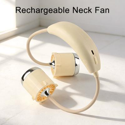 Ventilatore Portatile da Collo 1-100 Velocità Ricaricabile Silenzioso Mani Libere Ventola USB Flessibile Indossabile Raffreddamento Ventilatore Personale per Esterni Viaggi Ufficio
