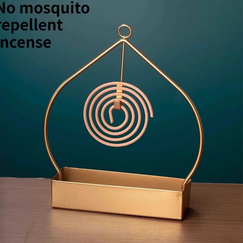 

1pc Creative Mosquito Coil Holder Nordic Style Iron Summer Repellent Rack with Tray Home Decoration Accessories