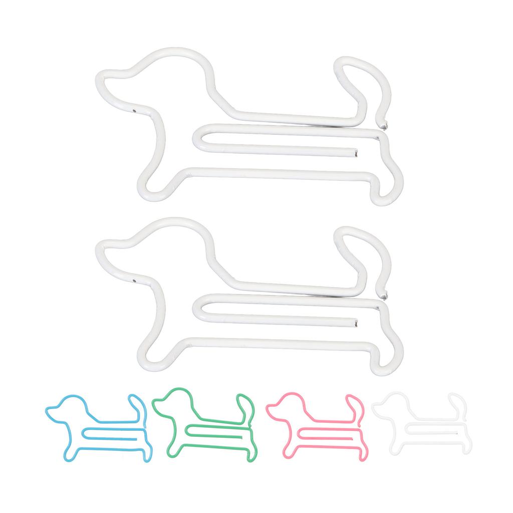 100pcs Dog Shaped Paper Clips Slip Resistance Exquisite Cute Paper Clips for School Office