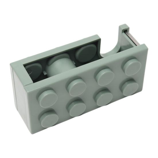 

Дизайн игрушечных кирпичей, резак для маскировочной ленты, экономичный пластиковый органайзер для хранения, держатель для ленты, школьные принадлежности зелёный