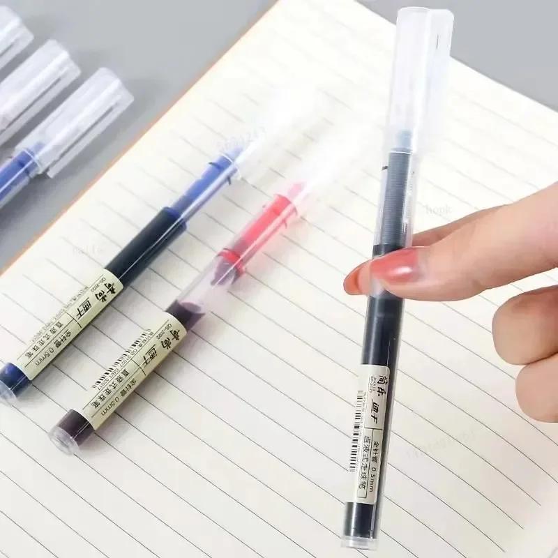 10pcs/set High Quality Needle Type Gel Pens Straight Liquid Ballpoint Pen Kawaii Stationery School Office Accessories 3 colors