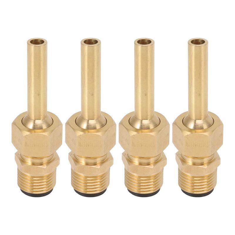 

BAAU 4Pcs Direct Jet Copper Water Fountain Nozzle, Single Nozzle Pond Fountain Head, Fountain Parts Heads Replacement 1/2In золотой