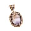 Natural Tiffany Stone 925 Solid Sterling Silver Gift TwoTone Pendant 1.50" R8s41