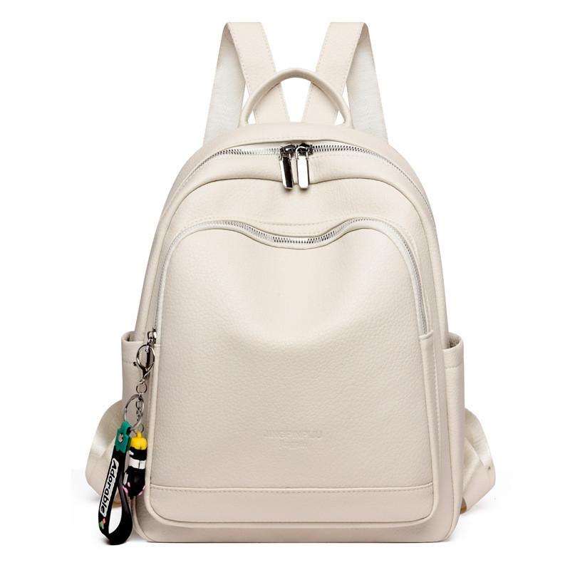 IELGY backpack, high-end solid color, fashionable large-capacity backpack, casual schoolbag, commuting