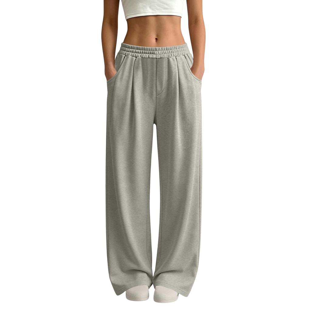 Women's Casual Wide Leg Pants Loose Fit Straight Leg Comfortable Sweatpants for Everyday Wear