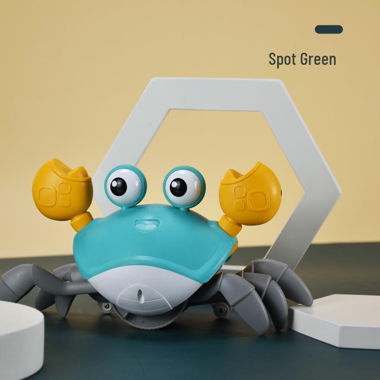 

Electric Crawling Crab Toy with Obstacle Avoidance, Lights, and Music for Kids