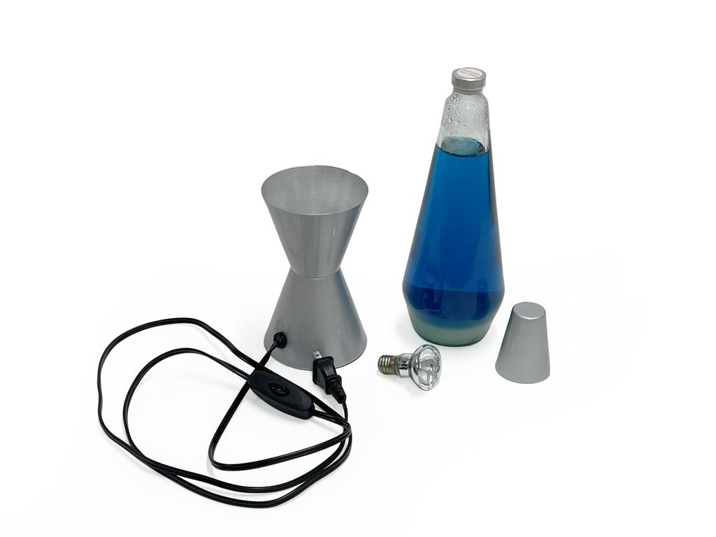 Bcl Lava Light Silver X Blue Table Lamp
